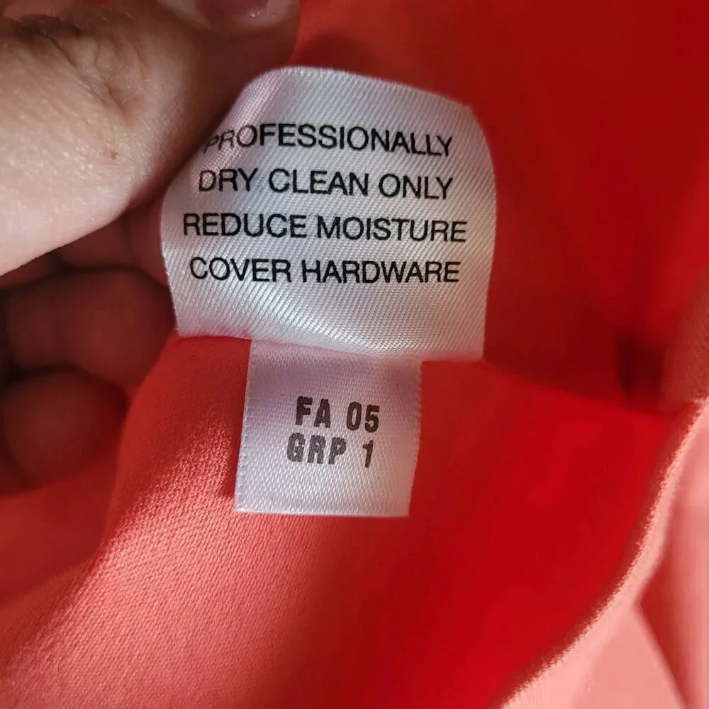 ST. JOHN SPORT MARIE GRAY Womens Orange Zip Up Jacket Blazer size Large Pockets - Picture 7 of 10